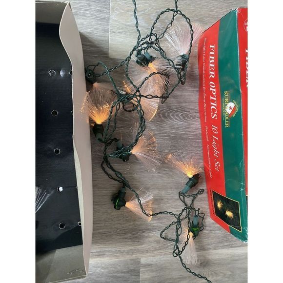 Vintage Kurt Adler Fiber Optic 10 Light Set Works TESTED - Picture 6 of 7